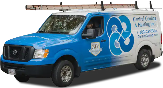 Central Cooling & Heating service vehicle and equipment